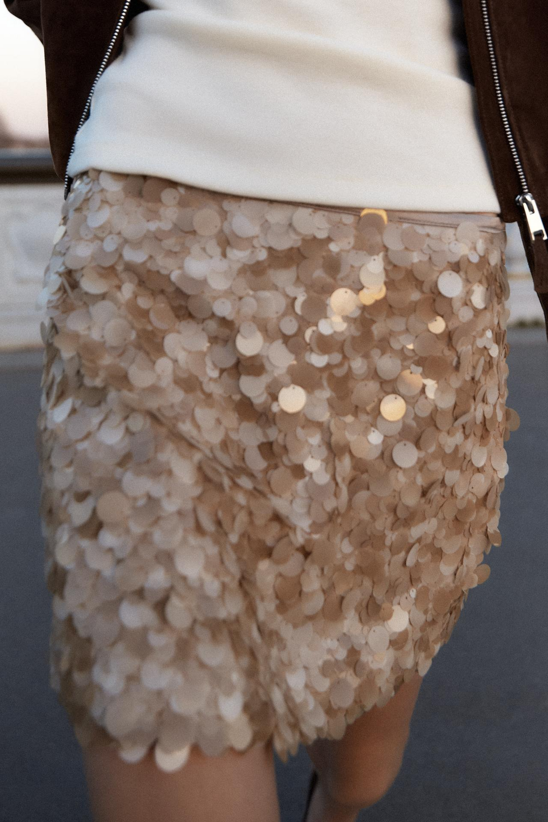 Cleo™ | Hohe Taillen Paillettenrock