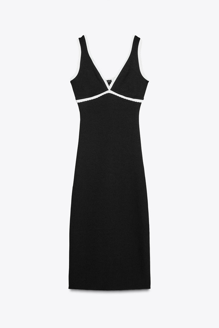 Clara™ | Kontrast Grace Midi Kleid