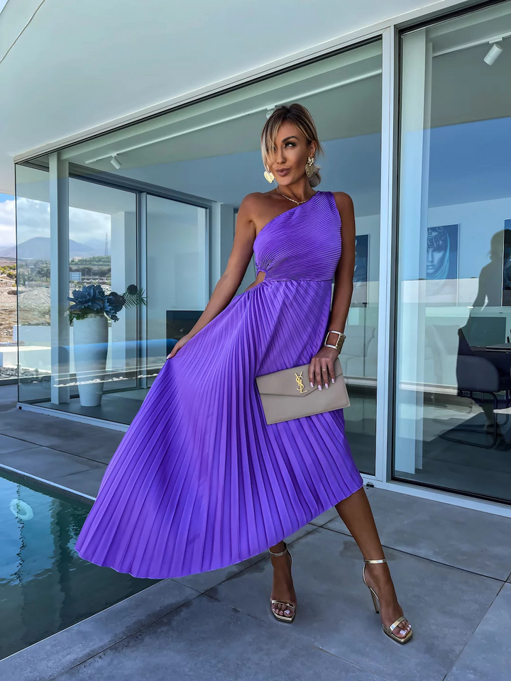 Celeste™ | Maxikleid mit einer Schulter und Falten