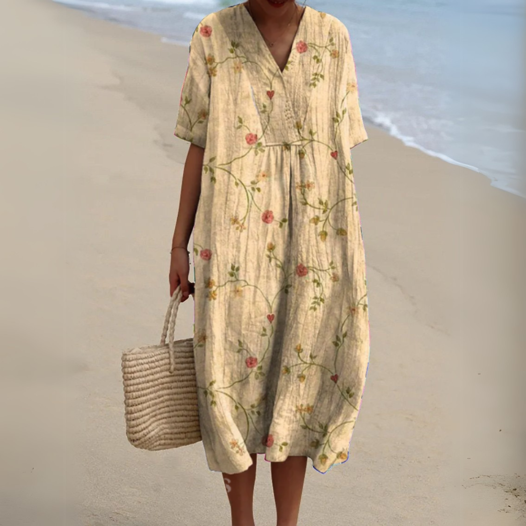 Sorellie™ | Florales Midi-Kleid