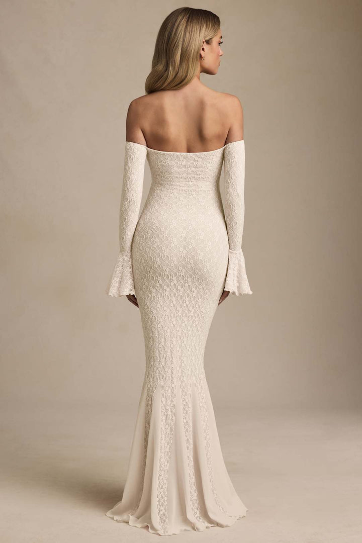 Celeste™ | Off-Shoulder Spitzen-Maxikleid