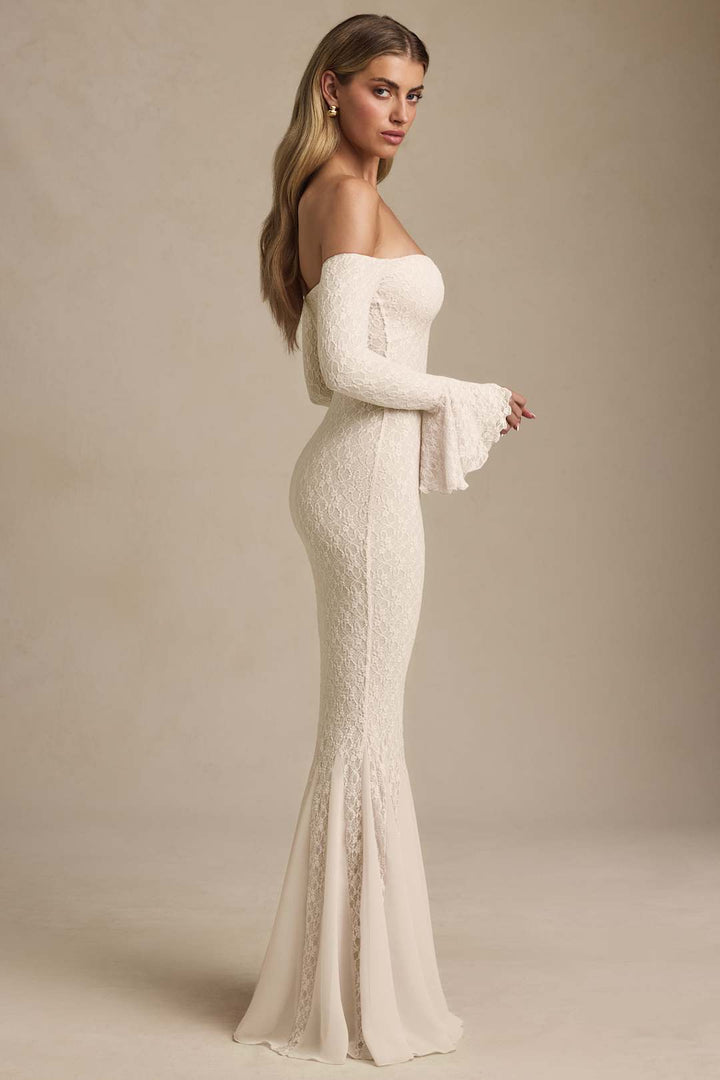 Celeste™ | Off-Shoulder Spitzen-Maxikleid
