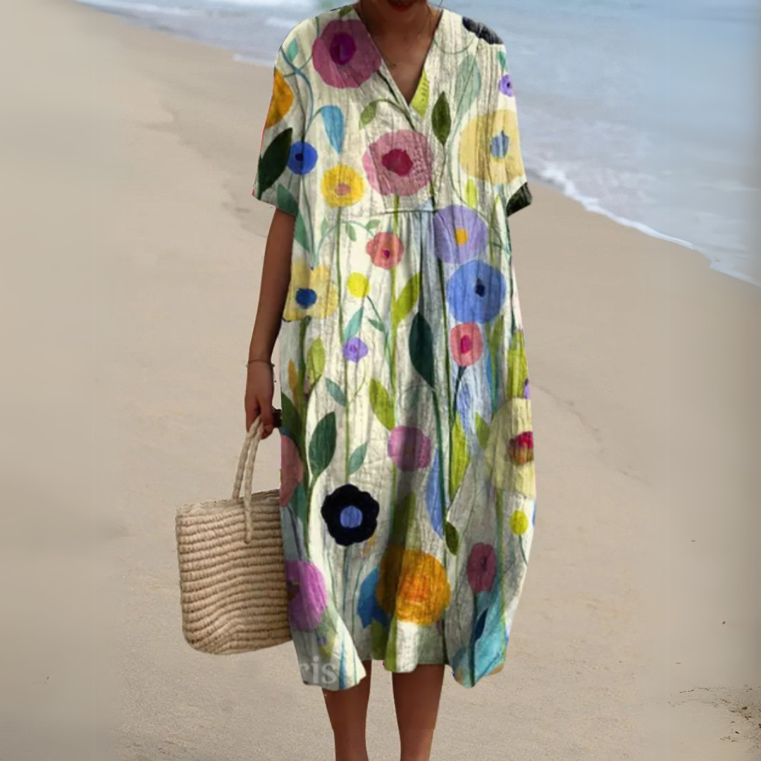 Sorellie™ | Florales Midi-Kleid
