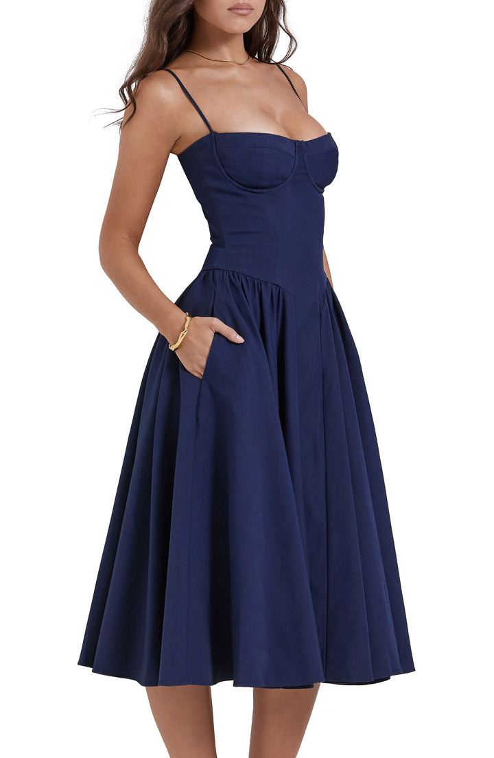 Elara™ | Charm Midi Kleid
