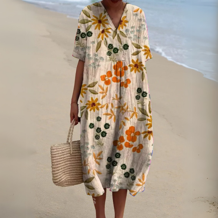 Sorellie™ | Florales Midi-Kleid