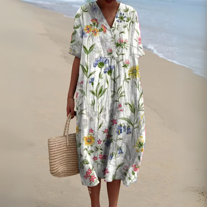 Sorellie™ | Florales Midi-Kleid