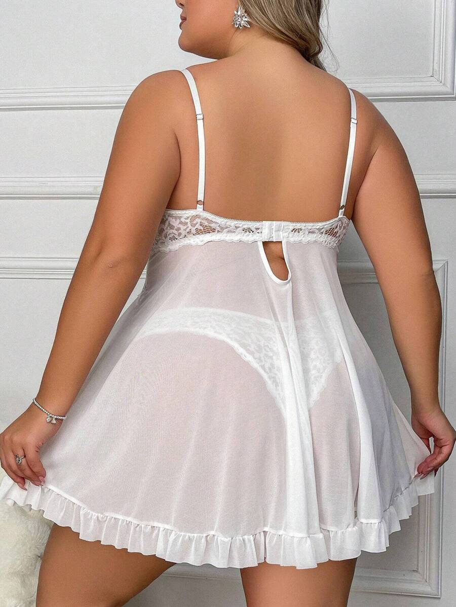 Ruby™ | Durchsichtiges Spitzen-Babydoll-Kleid