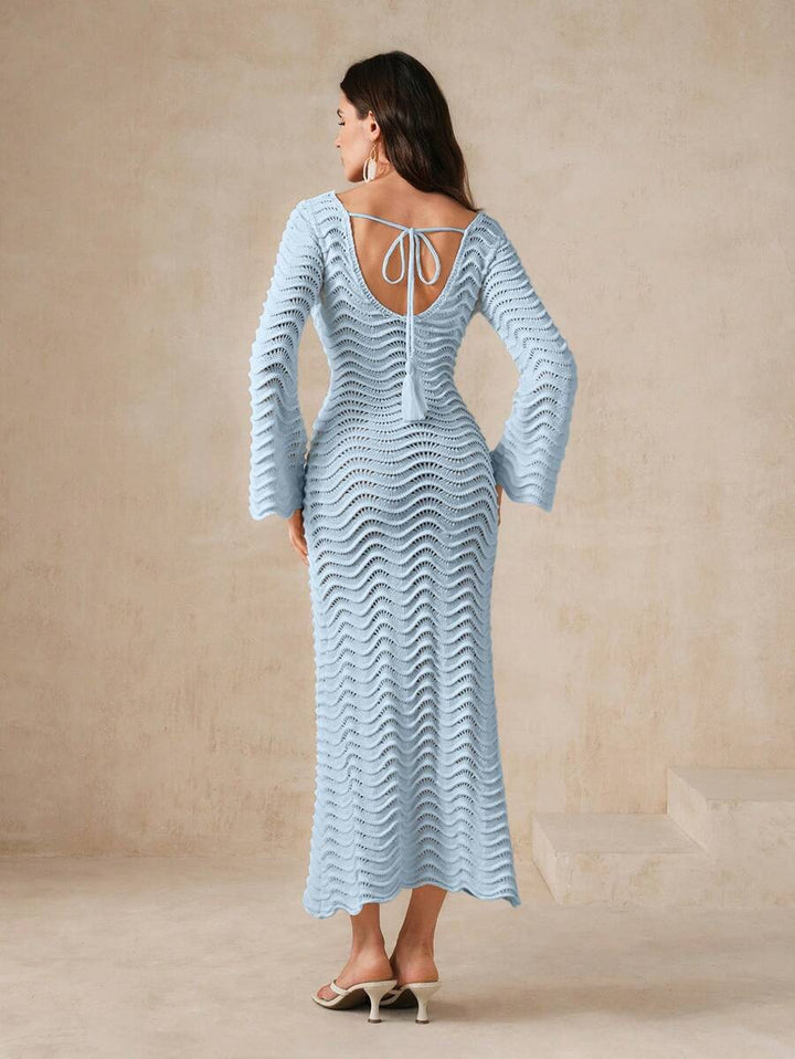 Edith™ | Sculpted Wave Strickkleid