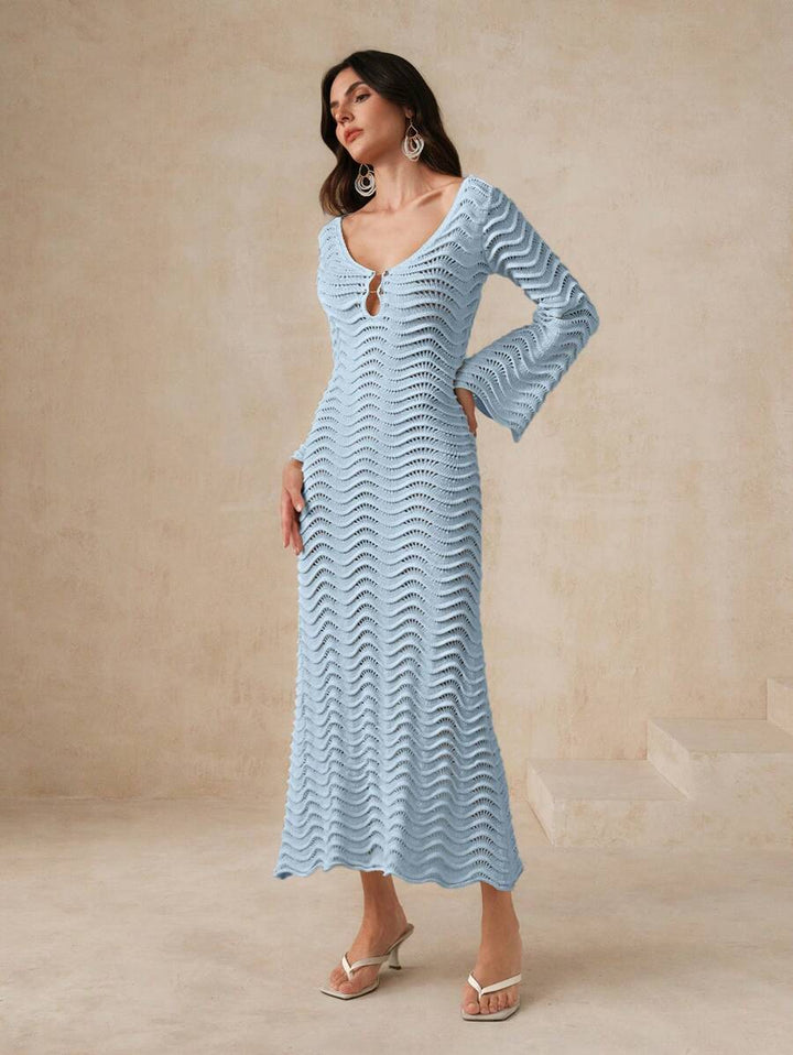 Edith™ | Sculpted Wave Strickkleid