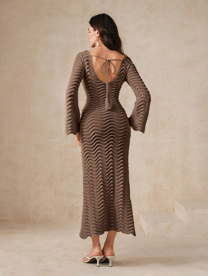 Edith™ | Sculpted Wave Strickkleid
