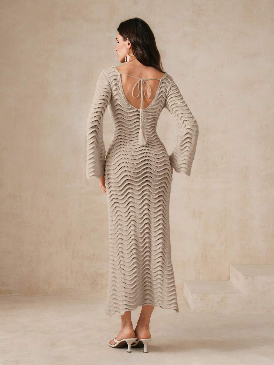 Edith™ | Sculpted Wave Strickkleid
