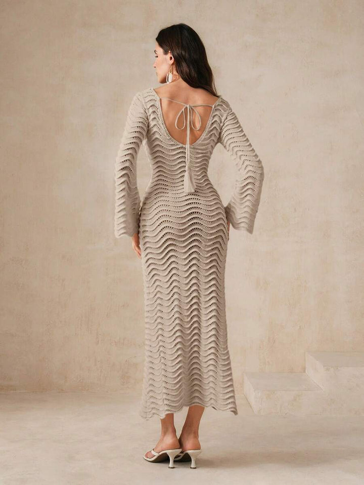 Edith™ | Sculpted Wave Strickkleid