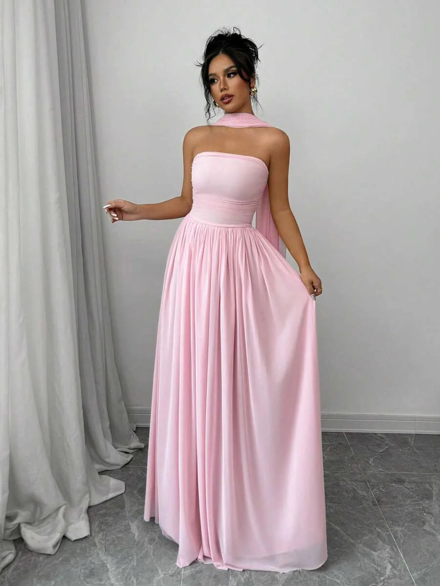 Alessia™ | Sculpted Strapless Maxi-Kleid