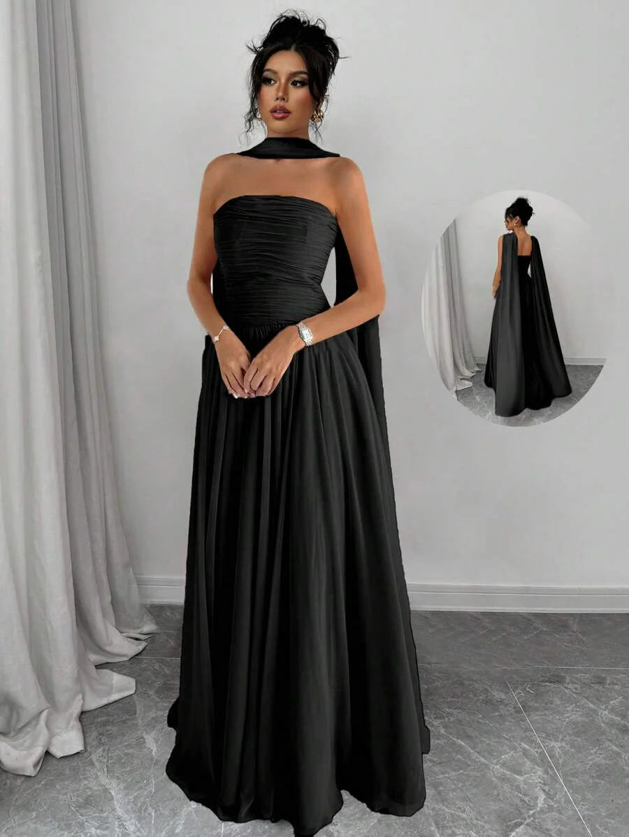Alessia™ | Sculpted Strapless Maxi-Kleid
