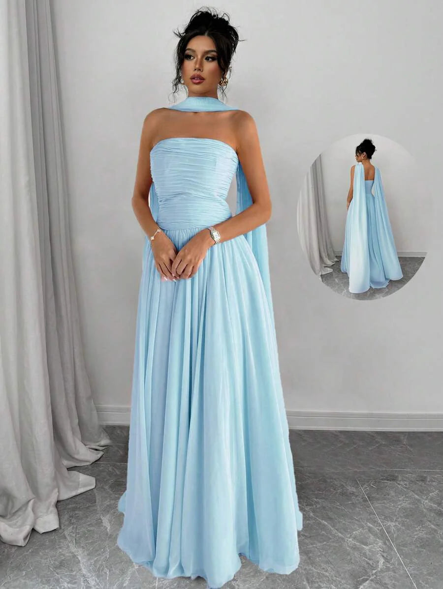 Alessia™ | Sculpted Strapless Maxi-Kleid