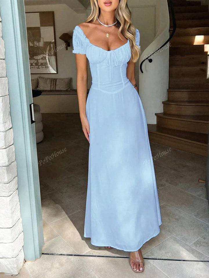 Isolde™ | Weiches Boho-Corsagen-Maxikleid