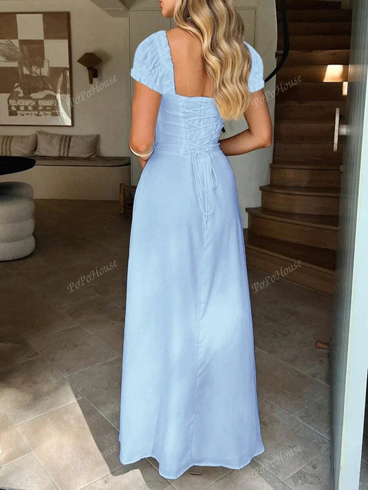 Isolde™ | Weiches Boho-Corsagen-Maxikleid