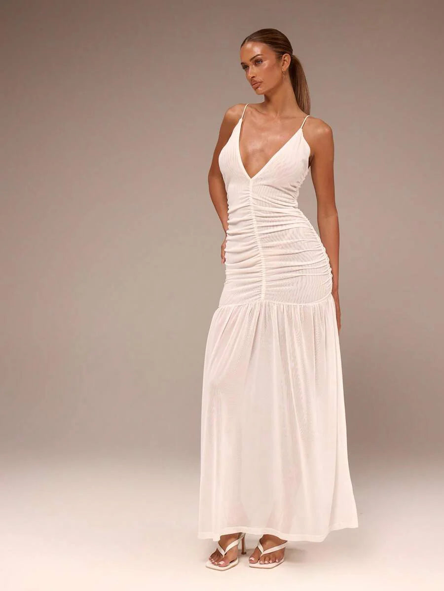 Leonie™ | Raffung Taille Ferienkleid