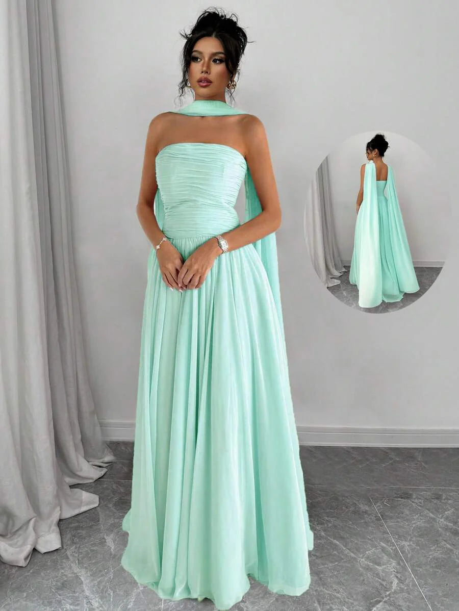 Alessia™ | Sculpted Strapless Maxi-Kleid