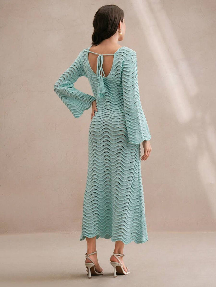 Edith™ | Sculpted Wave Strickkleid