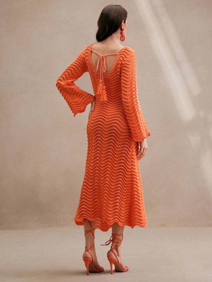 Edith™ | Sculpted Wave Strickkleid