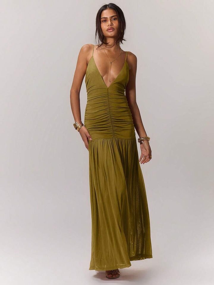 Leonie™ | Raffung Taille Ferienkleid