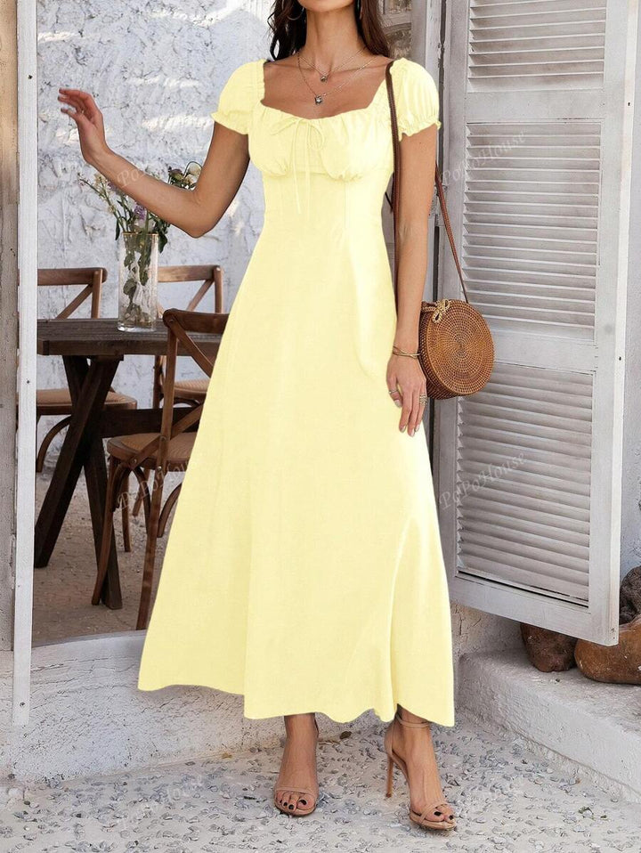 Isolde™ | Weiches Boho-Corsagen-Maxikleid