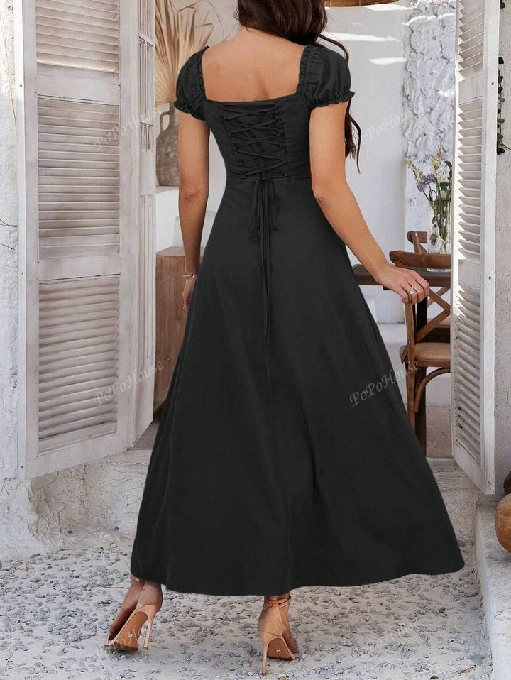 Isolde™ | Weiches Boho-Corsagen-Maxikleid
