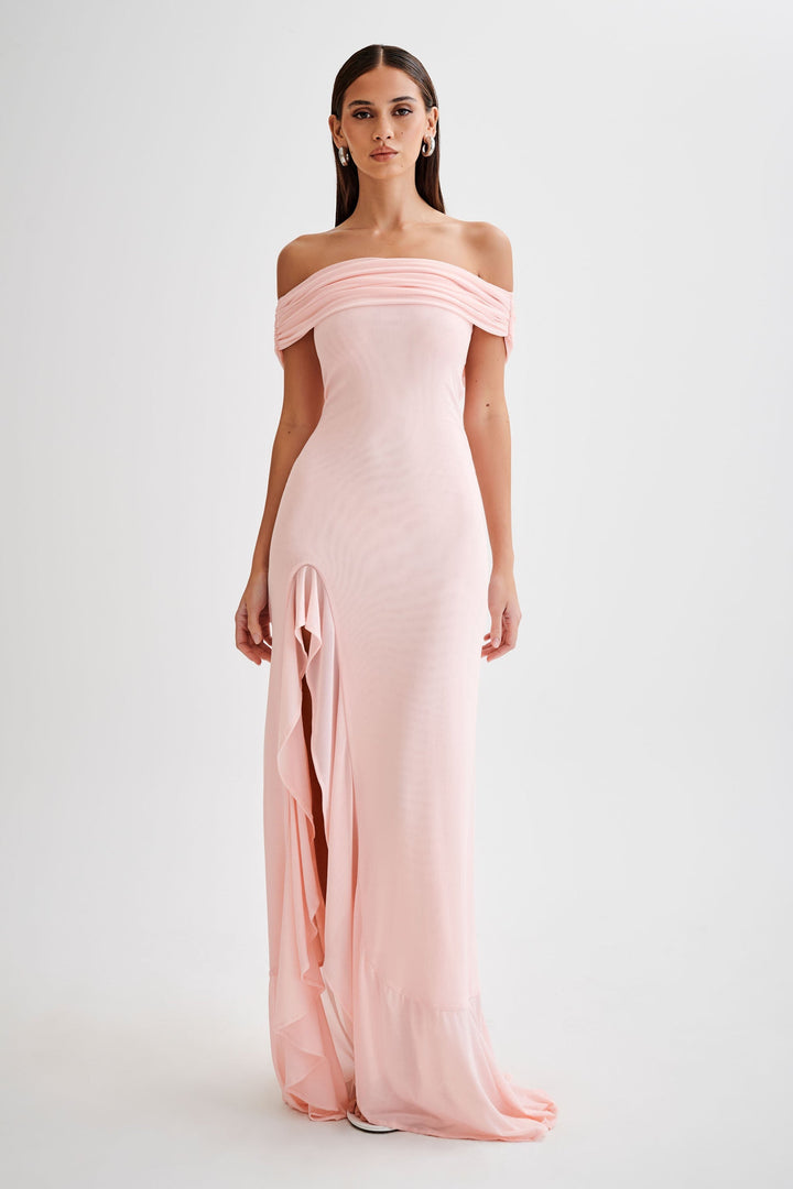 Zarina™ | Off-Shoulder Ruffle Maxi Kleid