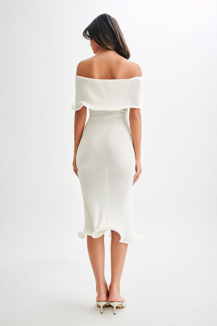 Rhea™ | Off-Shoulder Strick-Midi-Kleid