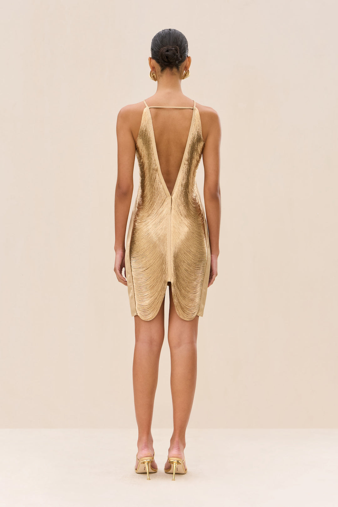 Sahara™ | Metallic Sculpt Mini Kleid