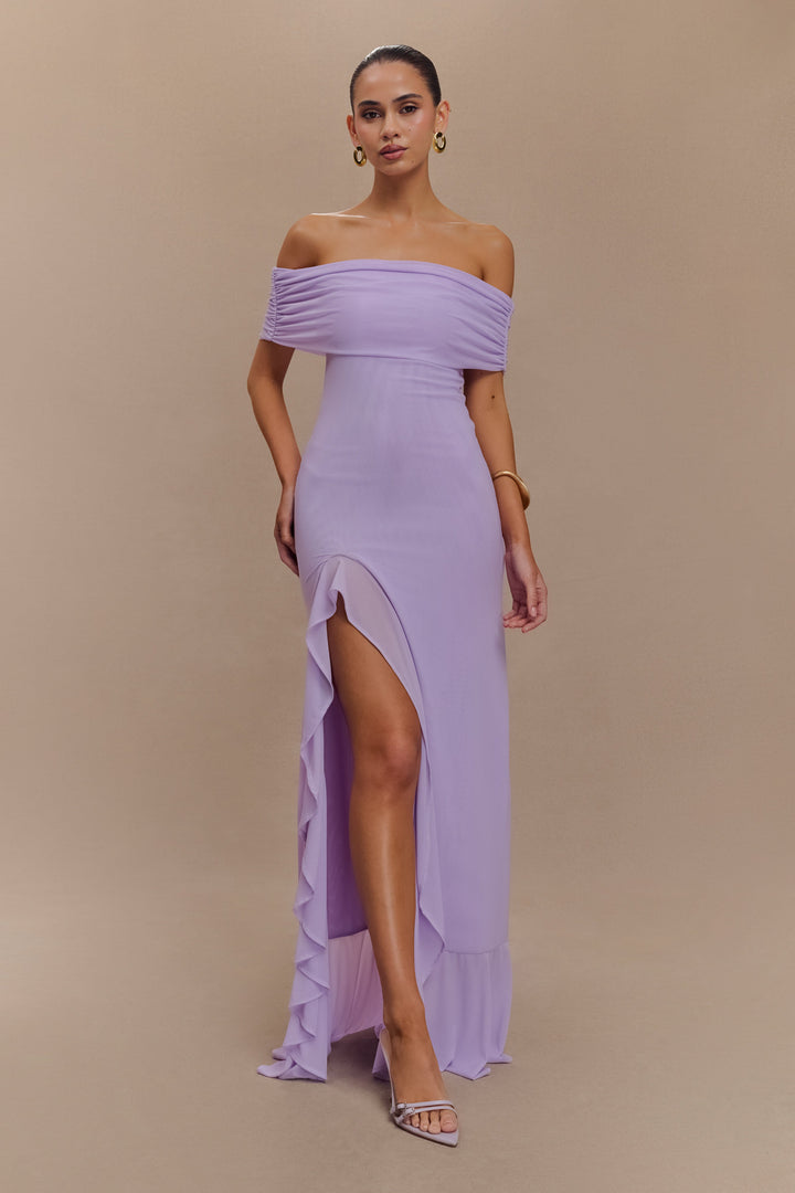 Zarina™ | Off-Shoulder Ruffle Maxi Kleid