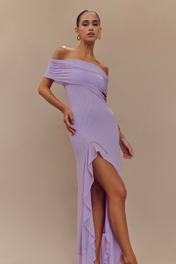 Zarina™ | Off-Shoulder Ruffle Maxi Kleid