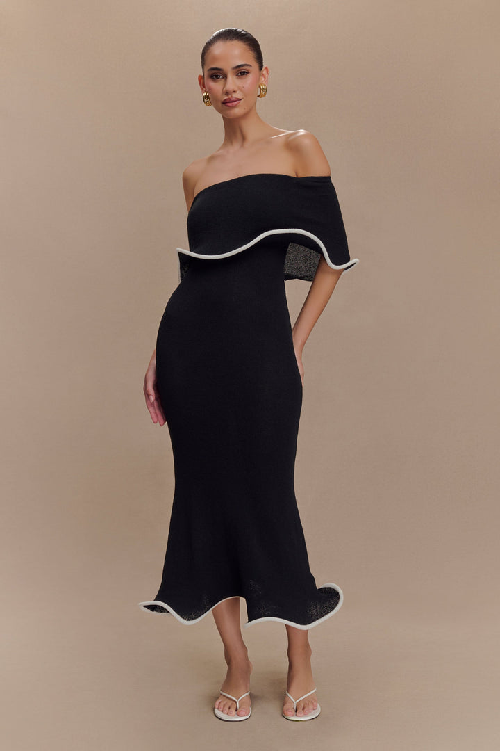 Rhea™ | Off-Shoulder Strick-Midi-Kleid