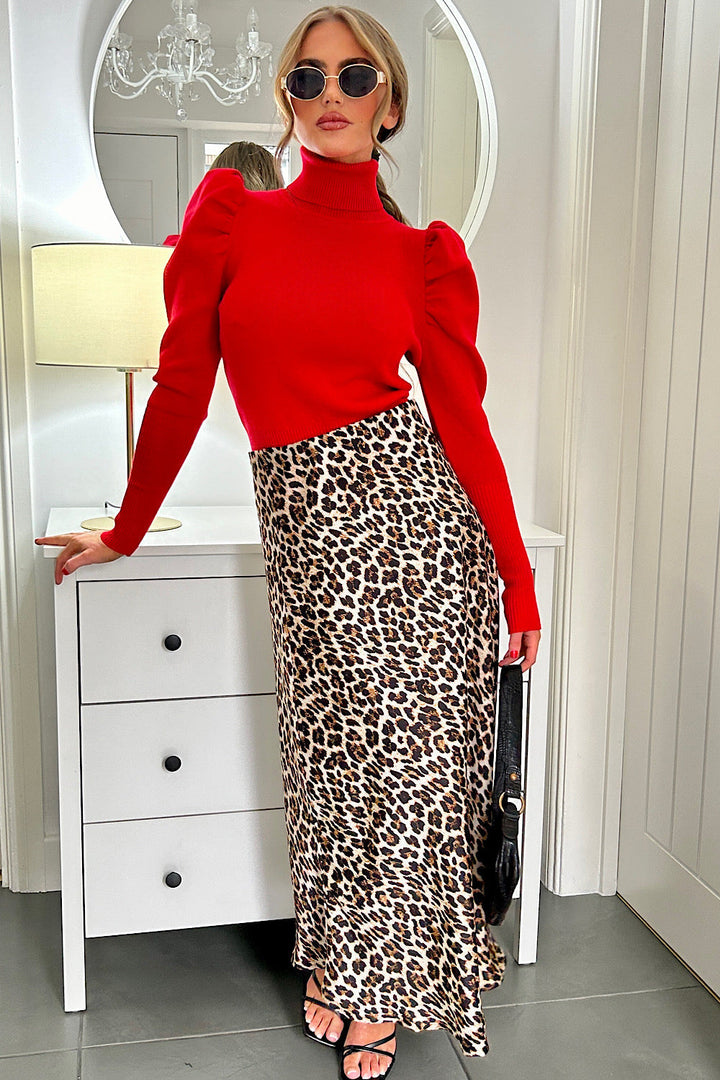 Loriza™ | Brauner Leopardenmuster Rock