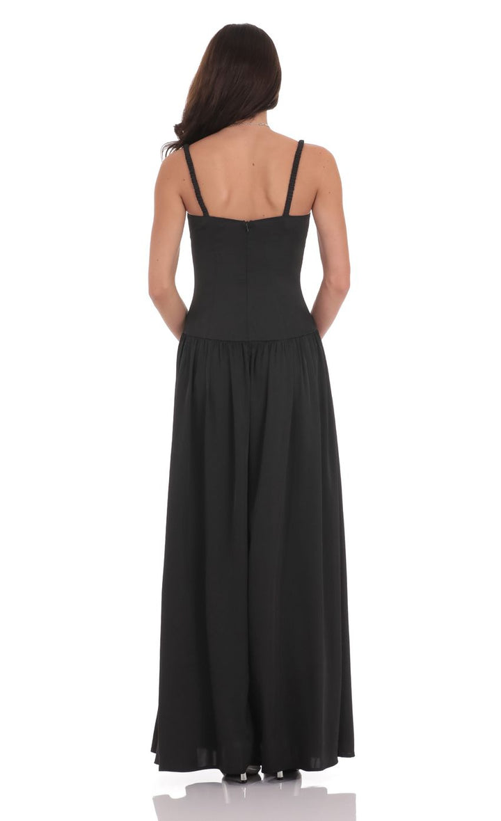 Estelle™ | Satin Raffung Bust Maxi Kleid