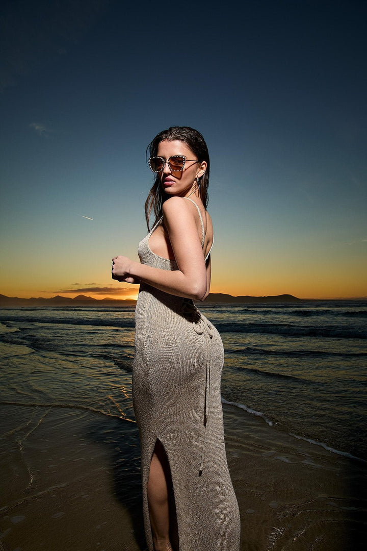 Marina™ | Maxikleid mit Spitzen-Details im Sonnenuntergang