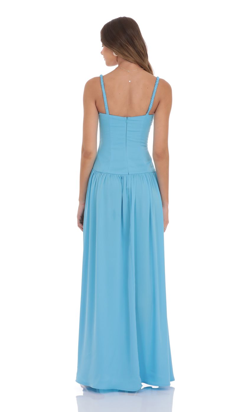 Estelle™ | Satin Raffung Bust Maxi Kleid