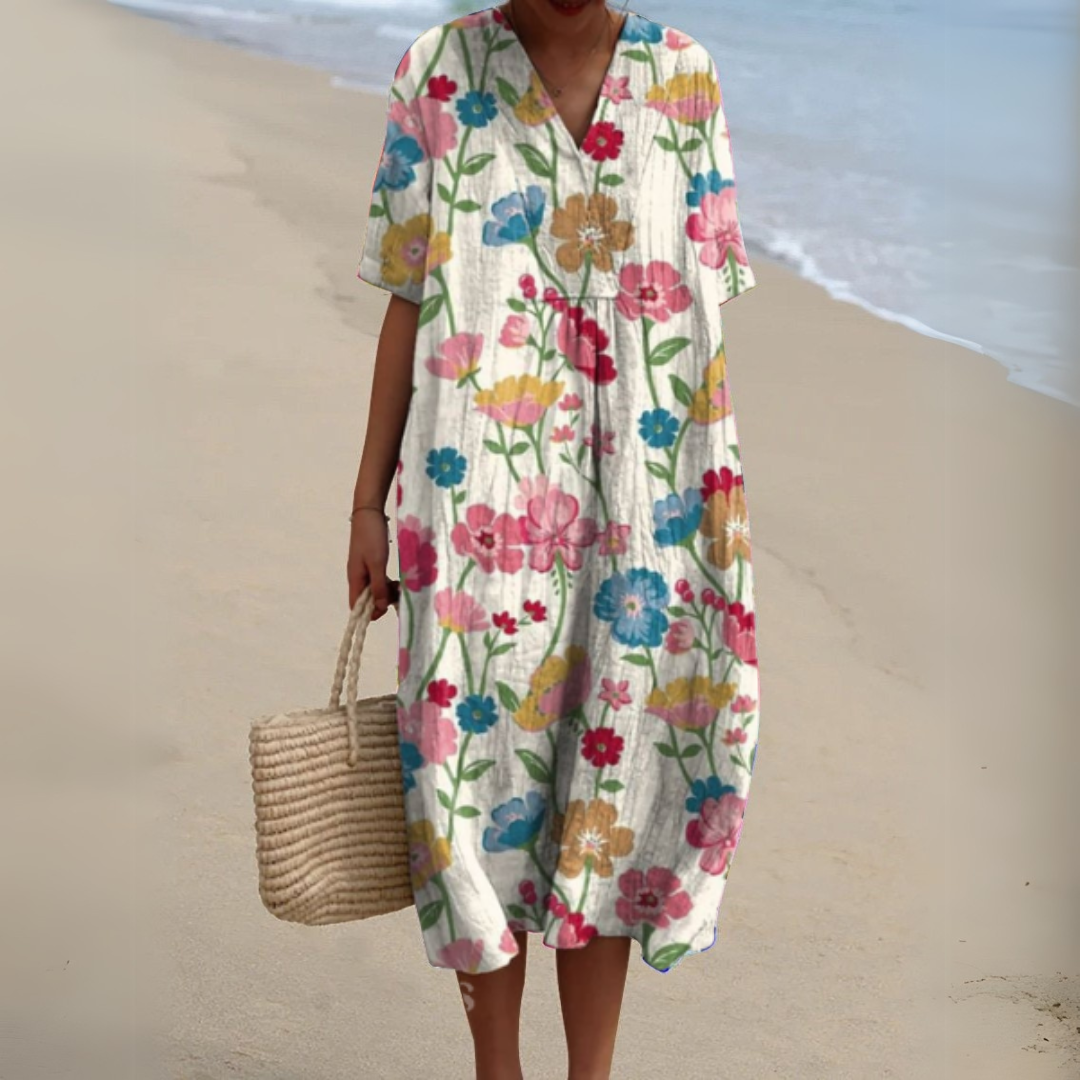 Sorellie™ | Florales Midi-Kleid