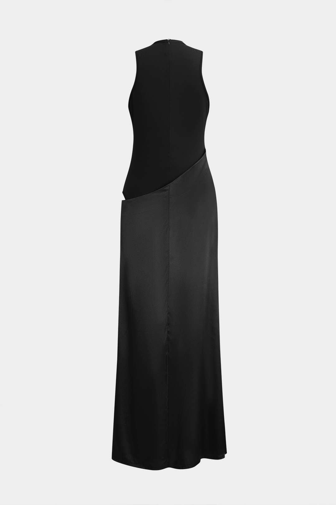 Naomi™ | Satin Patchwork Ärmelloses Maxikleid