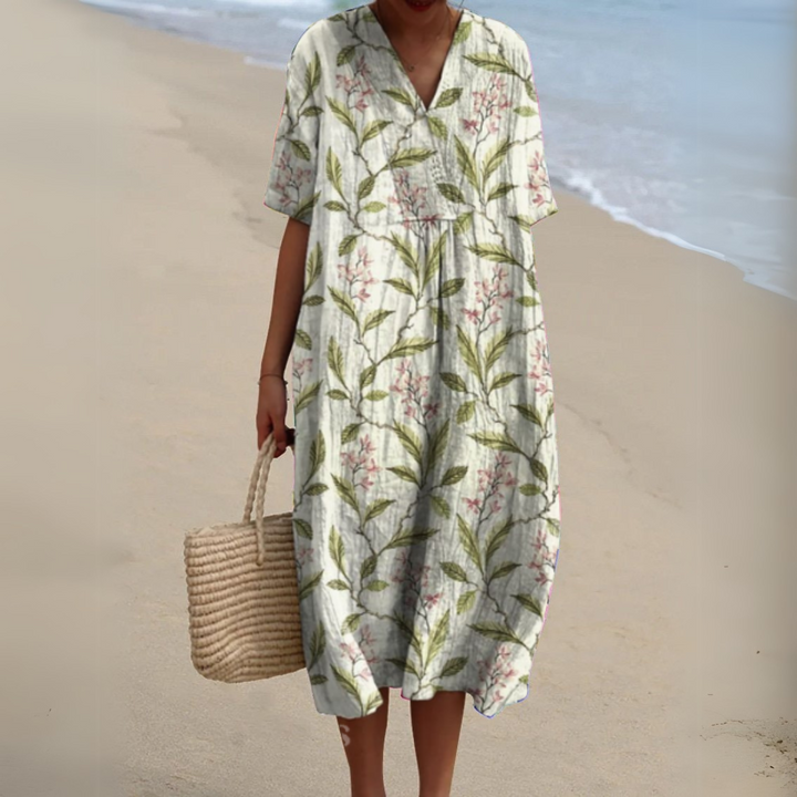 Sorellie™ | Florales Midi-Kleid