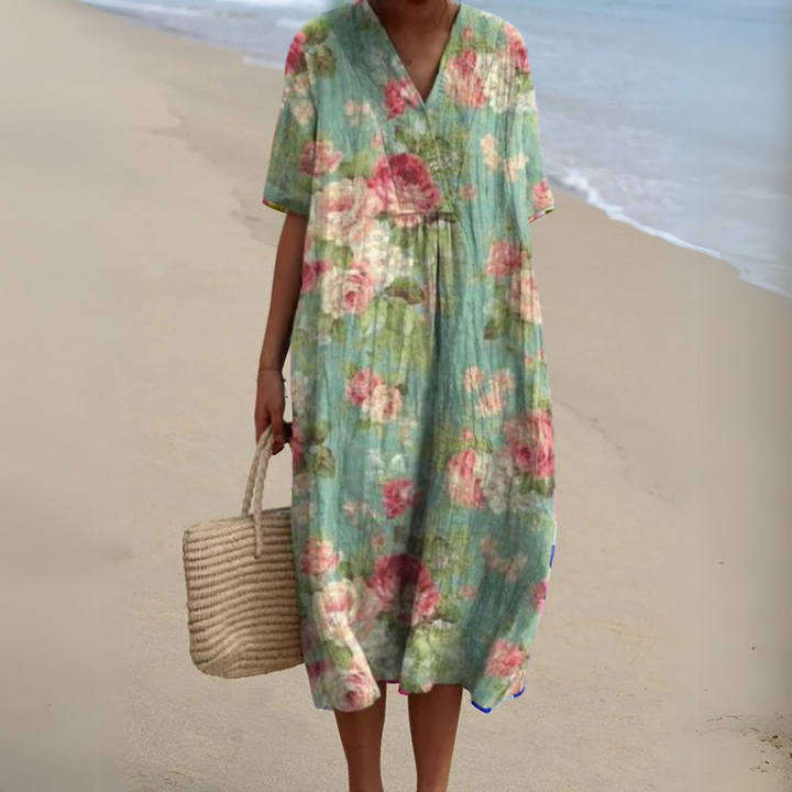 Sorellie™ | Florales Midi-Kleid
