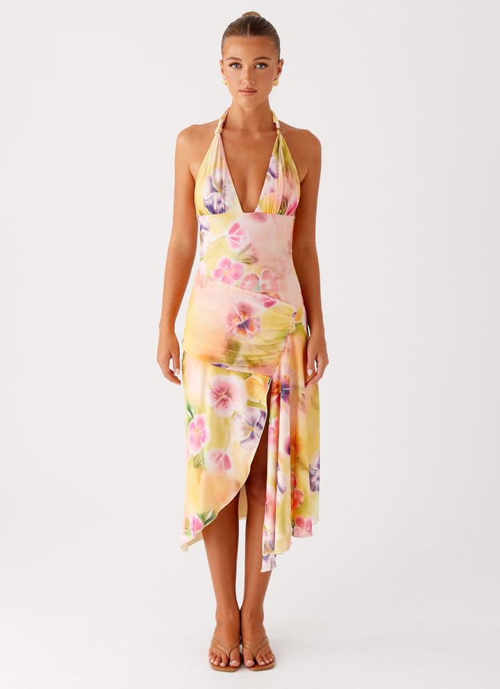 Aria™ | Blühendes Halter-Midi-Kleid