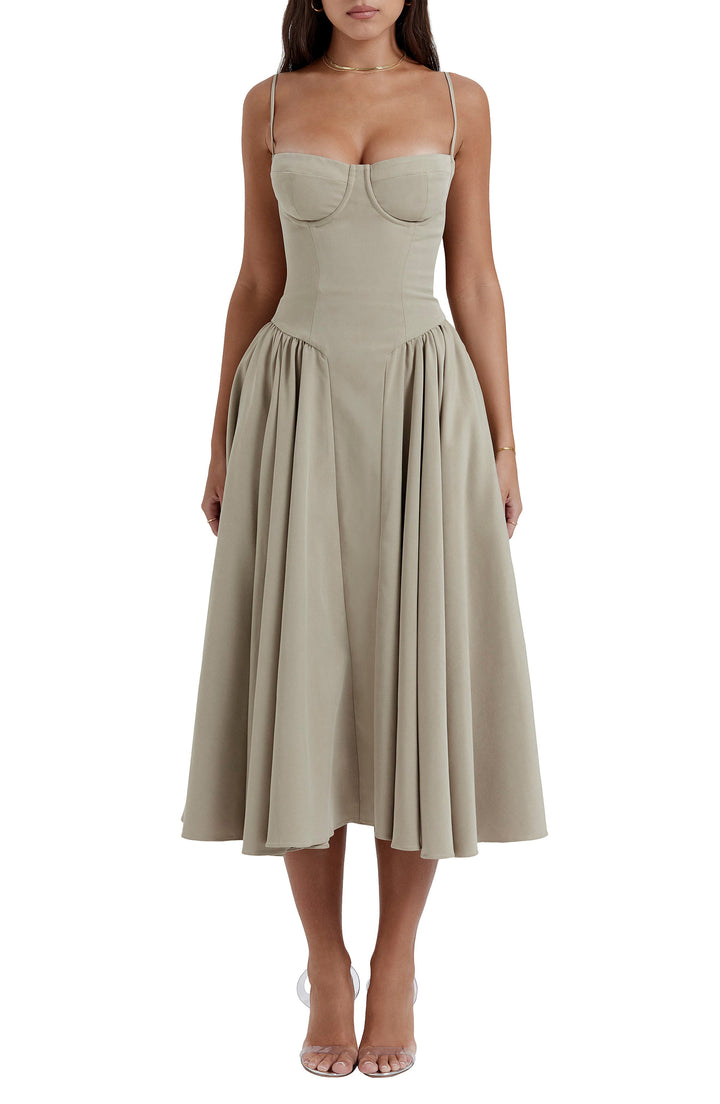 Elara™ | Charm Midi Kleid