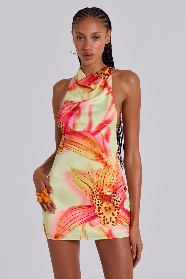 Lana™ | Tropisches Halter-Minikleid