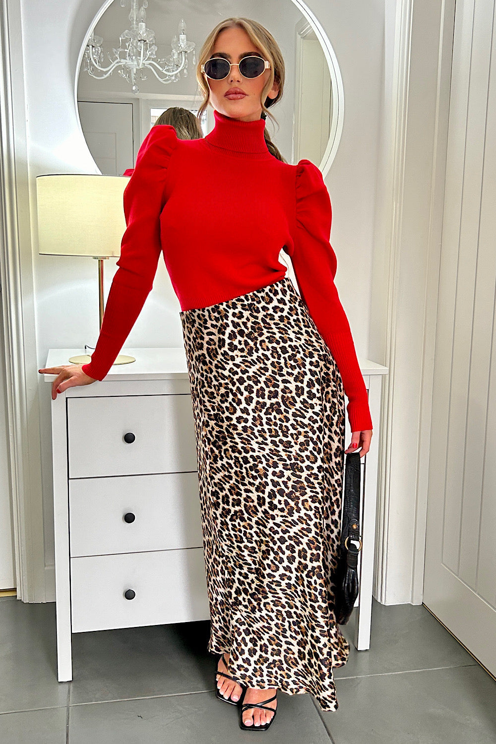 Loriza™ | Brauner Leopardenmuster Rock