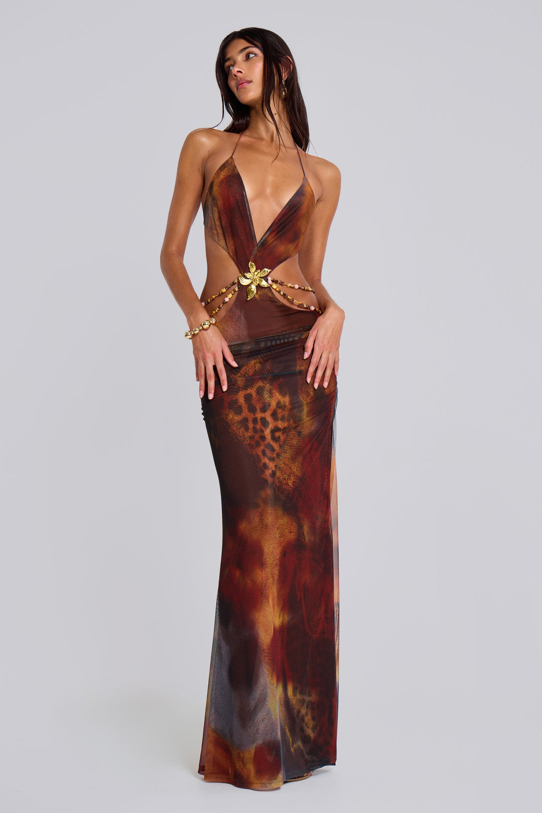 Neriah™ | Whiskey Drape Maxi Kleid