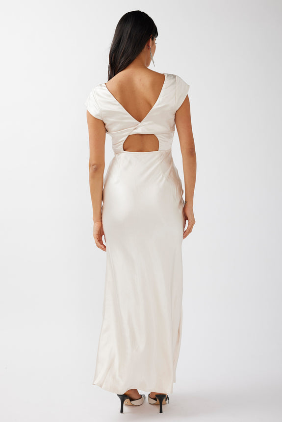 Roxie™ | Midi-Kleid mit V-Ausschnitt und gedrehtem Rücken
