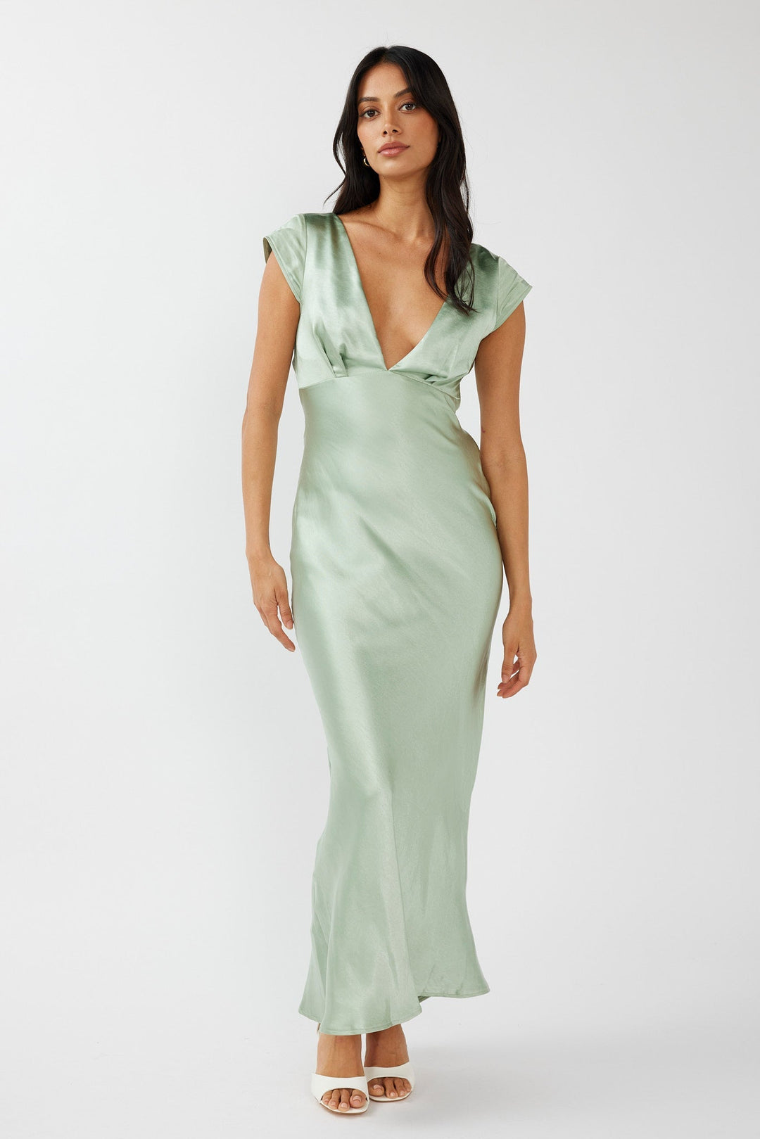Roxie™ | Midi-Kleid mit V-Ausschnitt und gedrehtem Rücken