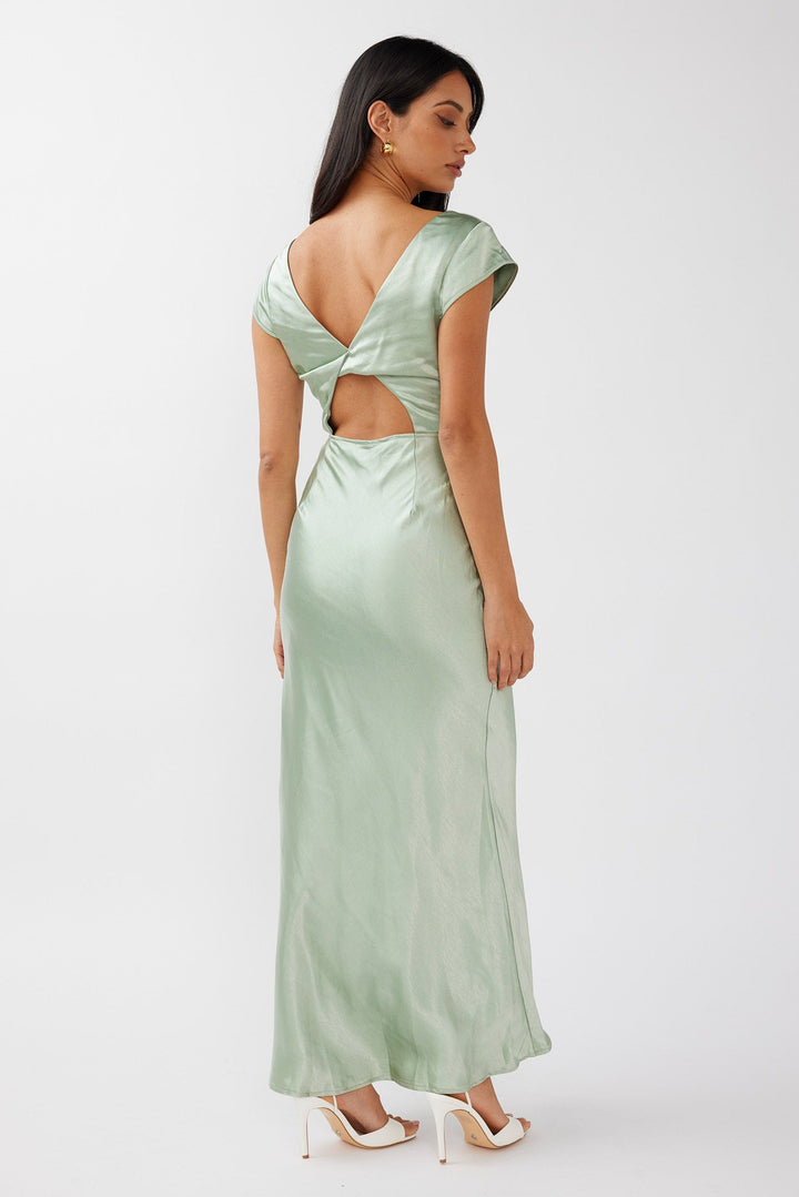 Roxie™ | Midi-Kleid mit V-Ausschnitt und gedrehtem Rücken